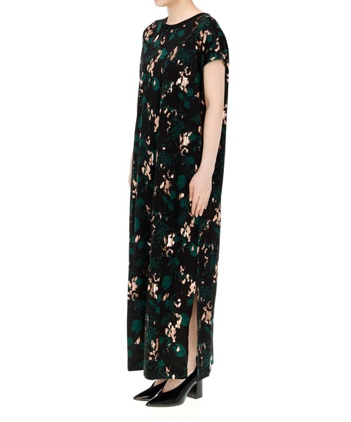 EBONY（エボニー）の「EBONY ホイルフラワーカットソーワンピース（ワンピース・レディース・ブラック・2）」の3枚目の写真