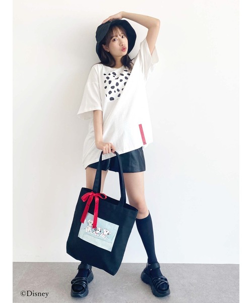 Honey Salon(ハニーサロン)の「101/プリントトートバッグ(トートバッグ・レディース・ブラック/ナチュラル・FREE)」の14枚目の写真