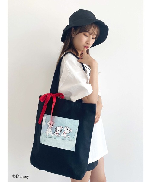 Honey Salon(ハニーサロン)の「101/プリントトートバッグ(トートバッグ・レディース・ブラック/ナチュラル・FREE)」の7枚目の写真