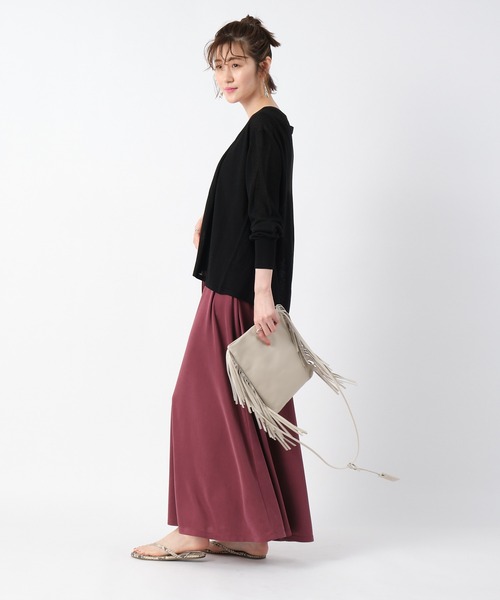 RIVE DROITE（リヴドロワ）の「カノコロングワンピース（ワンピース・レディース・ブラック/ベージュ/ボルドー・FREE）」の21枚目の写真