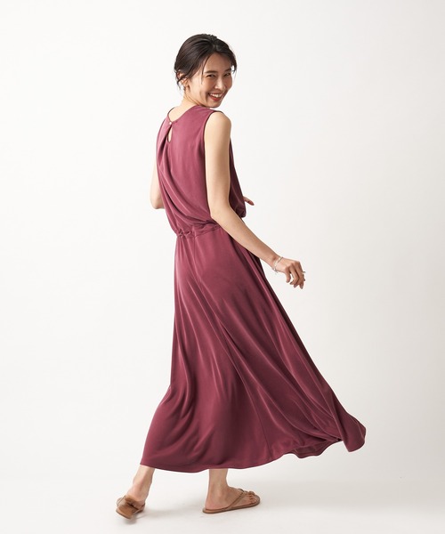 RIVE DROITE（リヴドロワ）の「カノコロングワンピース（ワンピース・レディース・ブラック/ベージュ/ボルドー・FREE）」の22枚目の写真