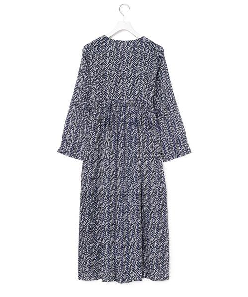 NE QUITTEZ PAS!（ヌキテパ）の「【ne Quittez pas】COTTON VOILE ZIGZAG GOWN（ワンピース・レディース・オレンジ/ブルー・FREE）」の5枚目の写真