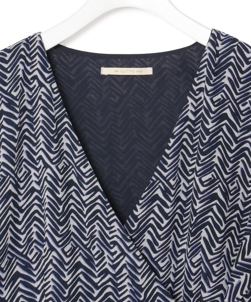 NE QUITTEZ PAS!（ヌキテパ）の「【ne Quittez pas】COTTON VOILE ZIGZAG GOWN（ワンピース・レディース・オレンジ/ブルー・FREE）」の6枚目の写真