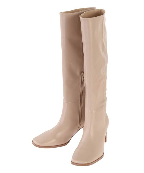 MERCURYDUO（マーキュリーデュオ）の「フェイクレザーミドルブーツ（ブーツ・レディース・ブラック/ベージュ・36/38）」の9枚目の写真