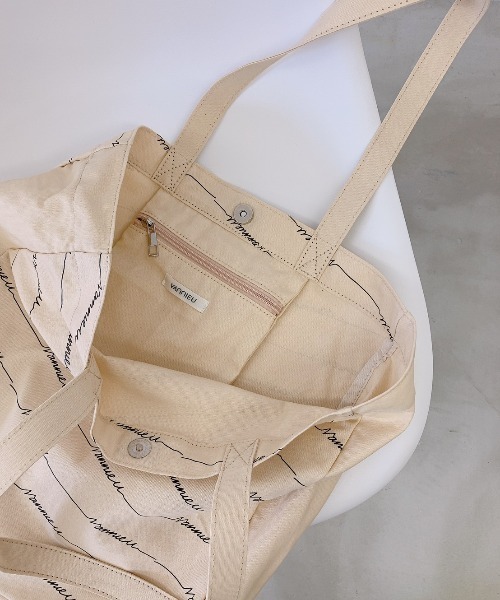 VANNIE U（ヴァニーユー）の「総ロゴトートBAG（トートバッグ・レディース・アイボリー/ベージュ/ブラック・FREE）」の14枚目の写真