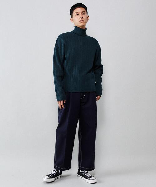 CONVERSE TOKYO（コンバーストウキョウ）の「ハイゲージハイネックニット(MEN)（ニット/セーター・メンズ・グレー/グリーン/マルチ・LARGE/MEDIUM）」の22枚目の写真