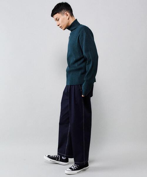 CONVERSE TOKYO（コンバーストウキョウ）の「ハイゲージハイネックニット(MEN)（ニット/セーター・メンズ・グレー/グリーン/マルチ・LARGE/MEDIUM）」の21枚目の写真