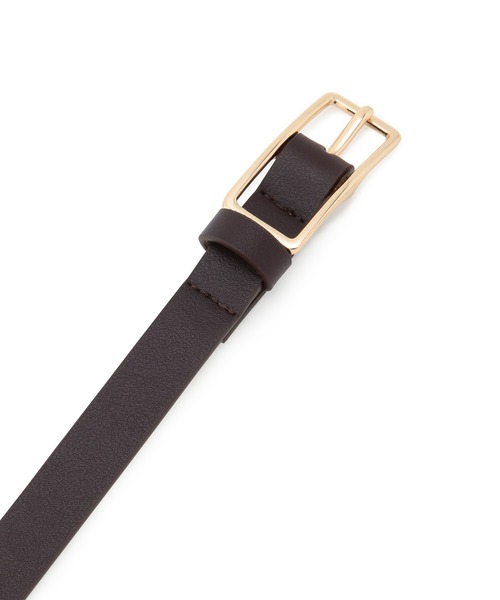 VIS（ビス）の「20mm幅スクエアバックルベーシックベルト（ベルト・レディース・ダークブラウン/ブラック/シルバー系その他・FREE）」の5枚目の写真