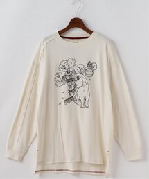 DOUBLE NAME | TREE HOUSE恐竜刺しゅうロンTEE(Tシャツ/カットソー)