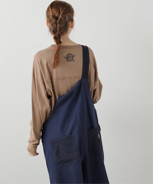 DOUBLE NAME（ダブルネーム）の「TREE HOUSE恐竜刺しゅうロンTEE（Tシャツ/カットソー・レディース・ベージュ/ブラウン/オフホワイト/スミクロ・FREE）」の8枚目の写真