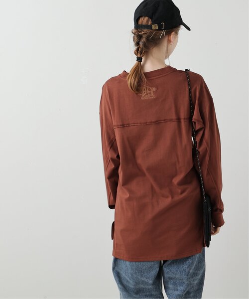 DOUBLE NAME（ダブルネーム）の「TREE HOUSE恐竜刺しゅうロンTEE（Tシャツ/カットソー・レディース・ベージュ/ブラウン/オフホワイト/スミクロ・FREE）」の10枚目の写真