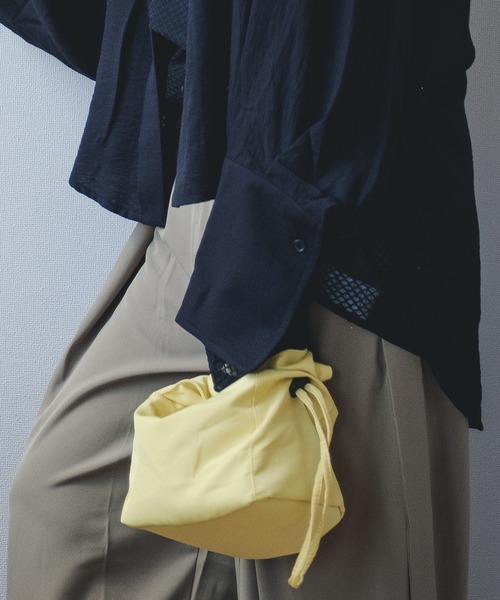 chuclla（チュクラ）の「【chuclla】Gather handle mini bag cha21a002（ハンドバッグ・レディース・グリーン/イエロー/ブラック/パープル/ライトブルー/ホワイト・FREE）」の6枚目の写真