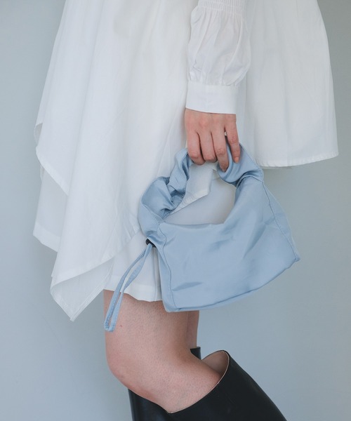 chuclla（チュクラ）の「【chuclla】Gather handle mini bag cha21a002（ハンドバッグ・レディース・グリーン/イエロー/ブラック/パープル/ライトブルー/ホワイト・FREE）」の4枚目の写真