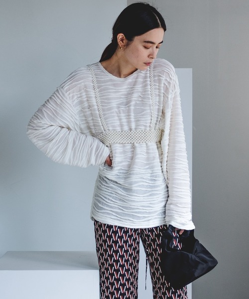 chuclla（チュクラ）の「【chuclla】Gather handle mini bag cha21a002（ハンドバッグ・レディース・グリーン/イエロー/ブラック/パープル/ライトブルー/ホワイト・FREE）」の7枚目の写真