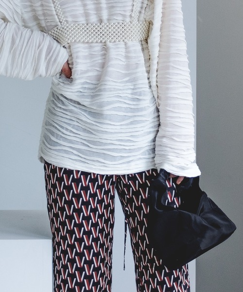 chuclla（チュクラ）の「【chuclla】Gather handle mini bag cha21a002（ハンドバッグ・レディース・グリーン/イエロー/ブラック/パープル/ライトブルー/ホワイト・FREE）」の9枚目の写真