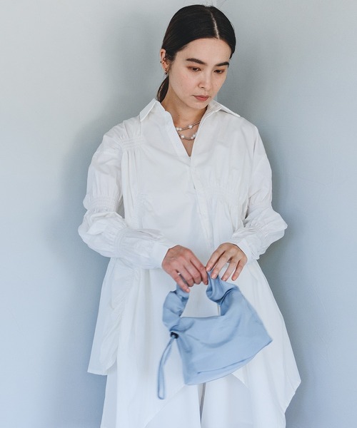 chuclla（チュクラ）の「【chuclla】Gather handle mini bag cha21a002（ハンドバッグ・レディース・グリーン/イエロー/ブラック/パープル/ライトブルー/ホワイト・FREE）」の10枚目の写真