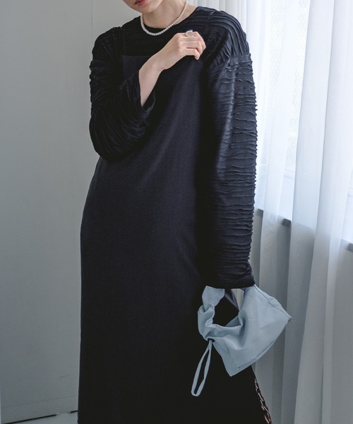 chuclla（チュクラ）の「【chuclla】Gather handle mini bag cha21a002（ハンドバッグ・レディース・グリーン/イエロー/ブラック/パープル/ライトブルー/ホワイト・FREE）」の14枚目の写真