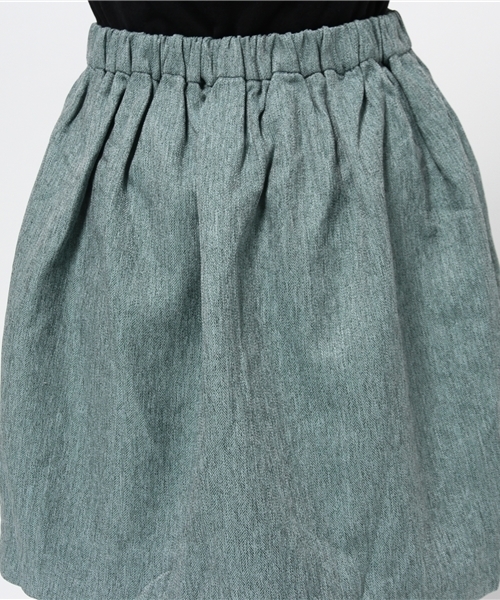 mystic（ミスティック）の「ハリ感ギャザースカート（スカート・レディース・グリーン/ピンク/ブラック/ライトグレー・ﾌﾘ-）」の9枚目の写真