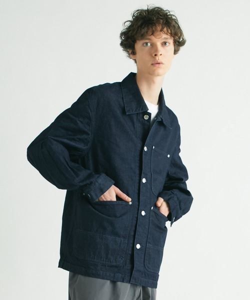 Name.（ネーム）の「【Name.】DENIM COVERALLS（デニムジャケット・メンズ・アイボリー/インディゴブルー・1/0）」の2枚目の写真