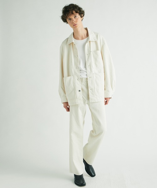 Name.（ネーム）の「【Name.】DENIM COVERALLS（デニムジャケット・メンズ・アイボリー/インディゴブルー・1/0）」の3枚目の写真