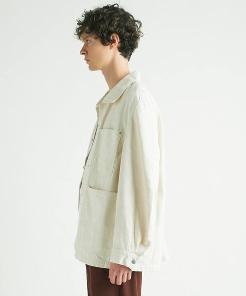 Name.（ネーム）の「【Name.】DENIM COVERALLS（デニムジャケット・メンズ・アイボリー/インディゴブルー・1/0）」の7枚目の写真