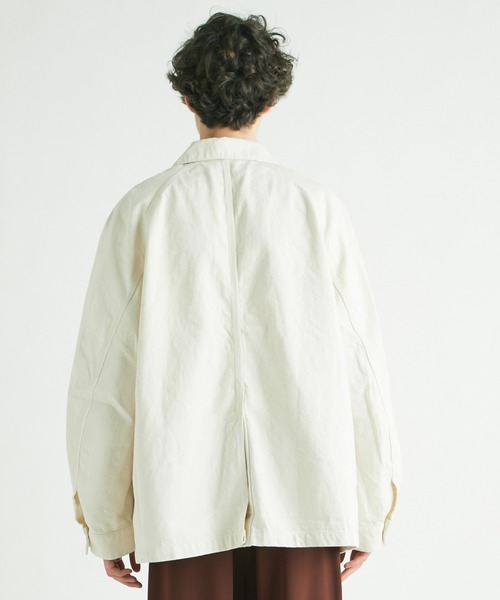 Name.（ネーム）の「【Name.】DENIM COVERALLS（デニムジャケット・メンズ・アイボリー/インディゴブルー・1/0）」の8枚目の写真