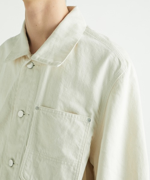 Name.（ネーム）の「【Name.】DENIM COVERALLS（デニムジャケット・メンズ・アイボリー/インディゴブルー・1/0）」の10枚目の写真