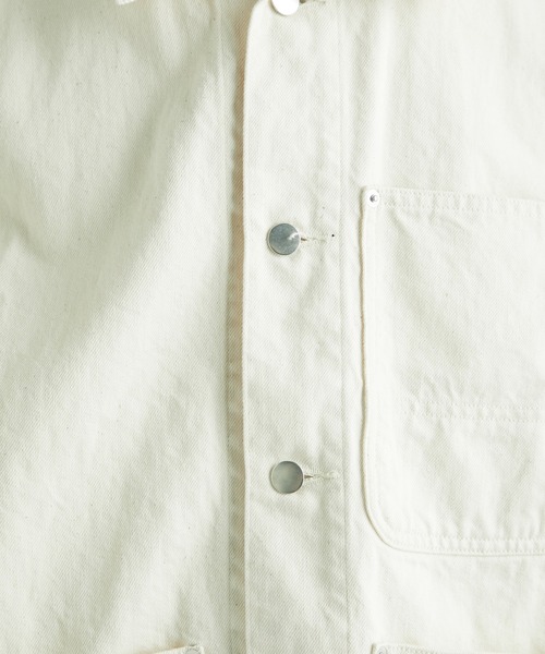 Name.（ネーム）の「【Name.】DENIM COVERALLS（デニムジャケット・メンズ・アイボリー/インディゴブルー・1/0）」の11枚目の写真