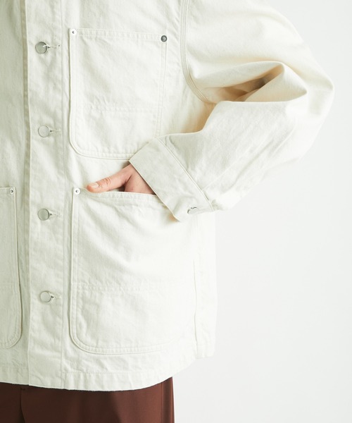 Name.（ネーム）の「【Name.】DENIM COVERALLS（デニムジャケット・メンズ・アイボリー/インディゴブルー・1/0）」の13枚目の写真