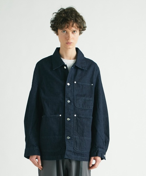 Name.（ネーム）の「【Name.】DENIM COVERALLS（デニムジャケット・メンズ・アイボリー/インディゴブルー・1/0）」の19枚目の写真