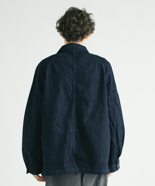 Name.（ネーム）の「【Name.】DENIM COVERALLS（デニムジャケット・メンズ・アイボリー/インディゴブルー・1/0）」の21枚目の写真
