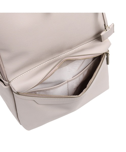 Jewelna Rose（ジュエルナローズ）の「リモハピ2 フェイクレザー リュックサック 15.6インチPC / B4サイズ 10965（バックパック/リュック・レディース・グレイッシュベージュ/ブラック/チャコールグレー/ネイビー/ライトグレー/グレー・FREE）」の21枚目の写真