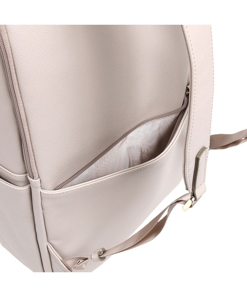 Jewelna Rose（ジュエルナローズ）の「リモハピ2 フェイクレザー リュックサック 15.6インチPC / B4サイズ 10965（バックパック/リュック・レディース・グレイッシュベージュ/ブラック/チャコールグレー/ネイビー/ライトグレー/グレー・FREE）」の20枚目の写真