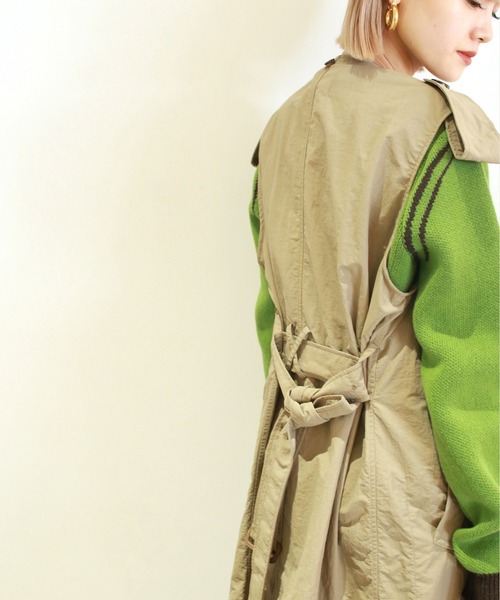 G.V.G.V.(ジーヴィージーヴィー)の「LAYERED TRENCH COAT(トレンチコート・レディース・ベージュ/ネイビー・36/34)」の5枚目の写真