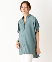 SHOO・LA・RUE | 脇スリット前開きスキッパーシャツ(シャツ/ブラウス)