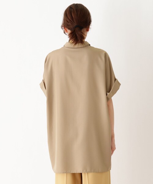 SHOO・LA・RUE（シューラルー）の「◆脇スリット前開きスキッパーシャツ（シャツ/ブラウス・レディース・レンガ/オフホワイト/ダークグリーン/ブラウン系・00）」の11枚目の写真