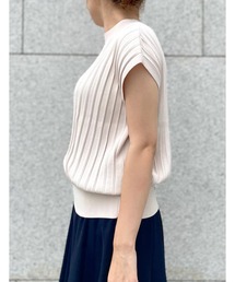 RIVE DROITE | カジュアルにもキレイめにも使える　クールタッチUVプリーツフレンチニット(ニット/セーター)