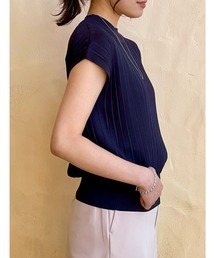 RIVE DROITE | カジュアルにもキレイめにも使える　クールタッチUVプリーツフレンチニット(ニット/セーター)