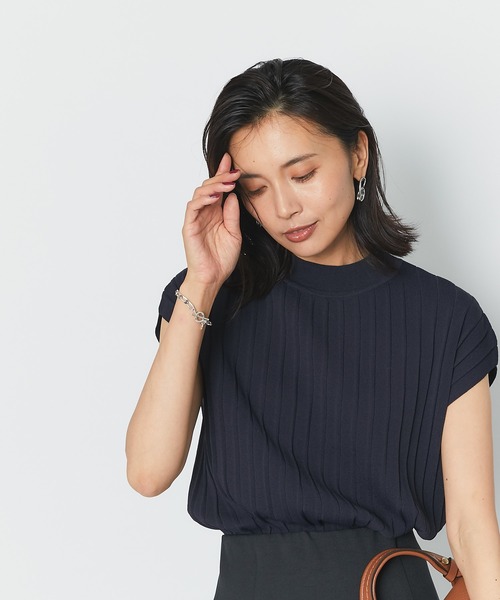 RIVE DROITE（リヴドロワ）の「カジュアルにもキレイめにも使える　クールタッチUVプリーツフレンチニット（ニット/セーター・レディース・ベージュ系その他/ボルドー/ブラウン/ネイビー・FREE）」の19枚目の写真