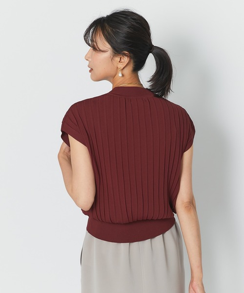 RIVE DROITE（リヴドロワ）の「カジュアルにもキレイめにも使える　クールタッチUVプリーツフレンチニット（ニット/セーター・レディース・ベージュ系その他/ボルドー/ブラウン/ネイビー・FREE）」の16枚目の写真