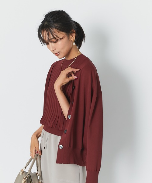 RIVE DROITE（リヴドロワ）の「カジュアルにもキレイめにも使える　クールタッチUVプリーツフレンチニット（ニット/セーター・レディース・ベージュ系その他/ボルドー/ブラウン/ネイビー・FREE）」の13枚目の写真