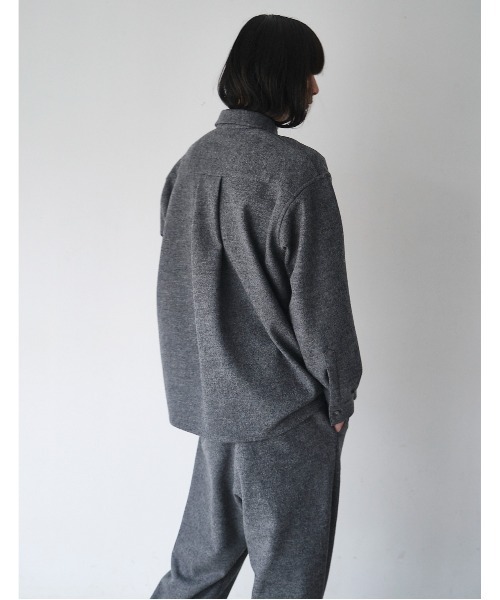 Blanc YM(ブランワイエム)の「Blanc YM ブランワイエム / Milled Wool Wide Pants ミルドウール 2タックパンツ バルーンパンツ イージーパンツ(セットアップ) / BL-21A-MWWP(その他パンツ・メンズ・グレー/ネイビー・MEDIUM/SMALL)」の4枚目の写真