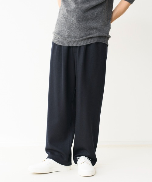 Blanc YM(ブランワイエム)の「Blanc YM ブランワイエム / Milled Wool Wide Pants ミルドウール 2タックパンツ バルーンパンツ イージーパンツ(セットアップ) / BL-21A-MWWP(その他パンツ・メンズ・グレー/ネイビー・MEDIUM/SMALL)」の9枚目の写真