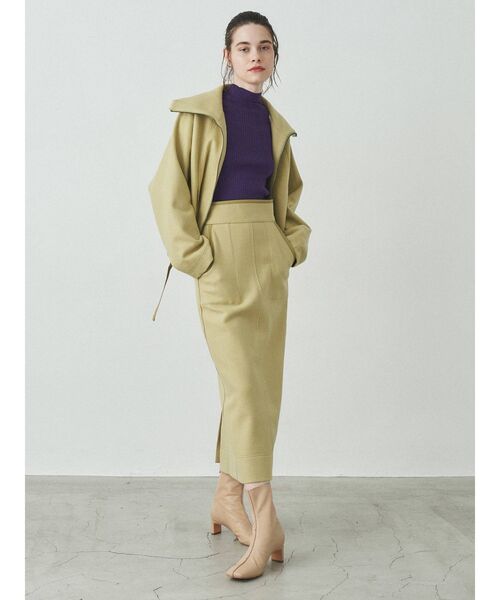 ELENDEEK（エレンディーク）の「ハイネックリブニット（ニット/セーター・レディース・ブラック/パープル/オフホワイト/ライトグリーン・FREE）」の9枚目の写真