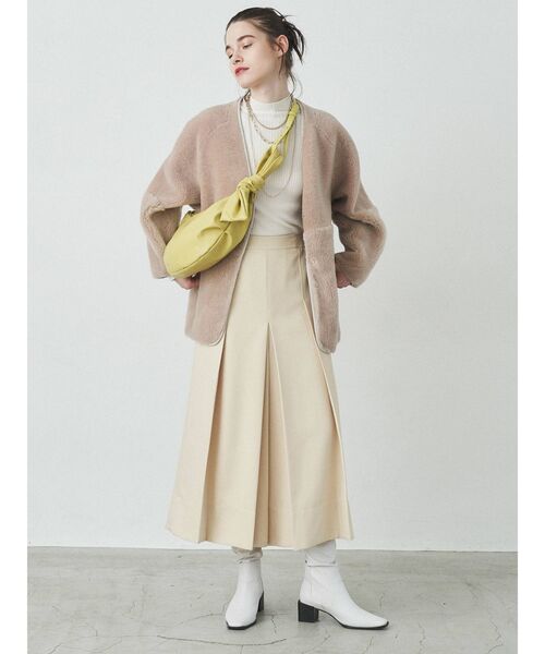 ELENDEEK（エレンディーク）の「ハイネックリブニット（ニット/セーター・レディース・ブラック/パープル/オフホワイト/ライトグリーン・FREE）」の12枚目の写真