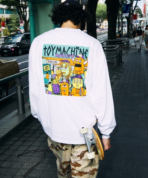 TOY　MACHINE（トイ　マシーン）の「【ムラサキスポーツ限定】TOYMACHINE/トイマシーン×TM paint ティーエムペイント×MURASPOムラスポ 長袖 Tシャツ MTMFBLT3（Tシャツ/カットソー・メンズ・ホワイト/ブラック/グリーン・M/L/XL）」の9枚目の写真