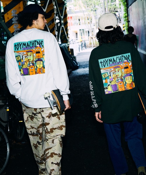 TOY　MACHINE（トイ　マシーン）の「【ムラサキスポーツ限定】TOYMACHINE/トイマシーン×TM paint ティーエムペイント×MURASPOムラスポ 長袖 Tシャツ MTMFBLT3（Tシャツ/カットソー・メンズ・ホワイト/ブラック/グリーン・M/L/XL）」の7枚目の写真