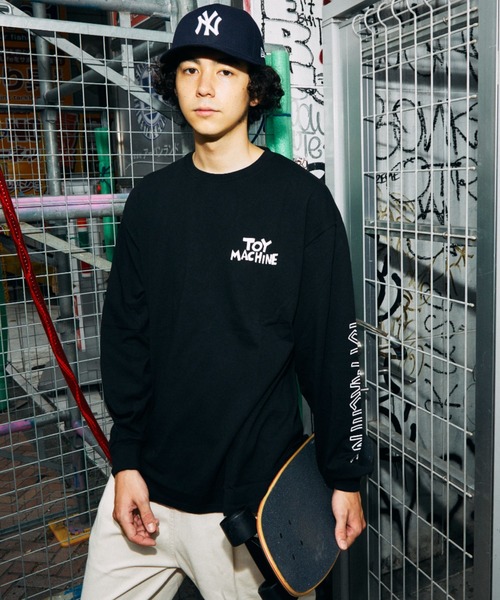 TOY　MACHINE（トイ　マシーン）の「【ムラサキスポーツ限定】TOYMACHINE/トイマシーン×TM paint ティーエムペイント×MURASPOムラスポ 長袖 Tシャツ MTMFBLT3（Tシャツ/カットソー・メンズ・ホワイト/ブラック/グリーン・M/L/XL）」の4枚目の写真