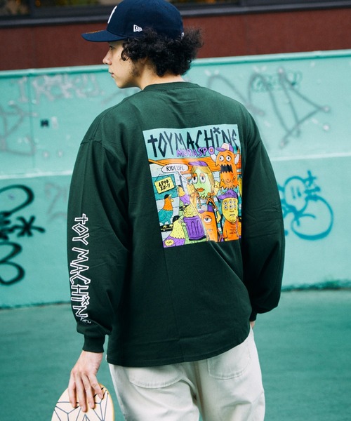 TOY　MACHINE（トイ　マシーン）の「【ムラサキスポーツ限定】TOYMACHINE/トイマシーン×TM paint ティーエムペイント×MURASPOムラスポ 長袖 Tシャツ MTMFBLT3（Tシャツ/カットソー・メンズ・ホワイト/ブラック/グリーン・M/L/XL）」の6枚目の写真