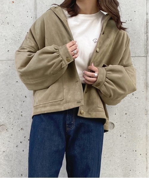 apres jour（アプレジュール）の「ポケットブルゾン【ZOZOTOWN限定アイテム】（ブルゾン・レディース・カーキ/アイボリー/モカ・フリー/X-LARGE）」の3枚目の写真